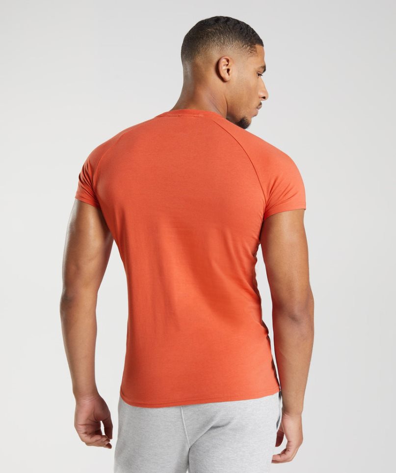 Men's Gymshark Apollo T-Shirts Orange | NZ 1RQCTK